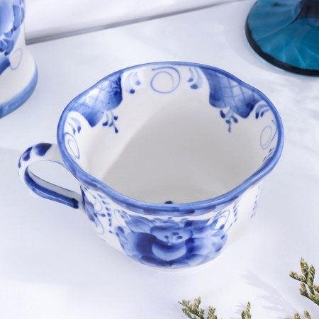 Cup "Mack", 8 x 8 cm, gzhel-2