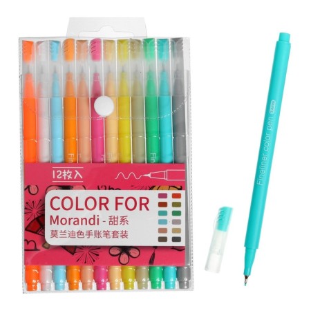 A set of professional markers "pastel", 12 colors, node 0.4 mm-1