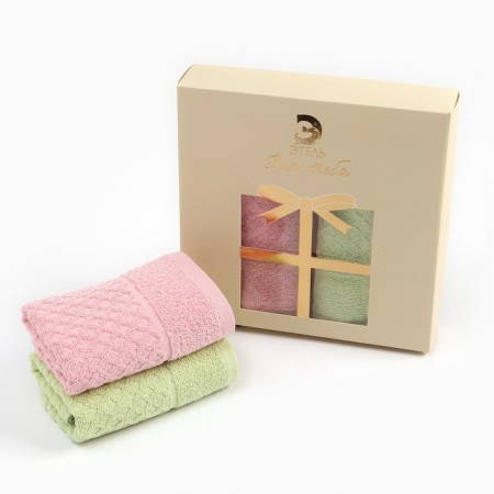 Set of towels Ethel "Coys" (2pc x 30x60 cm) 100% cotton, 450 g/m2-1
