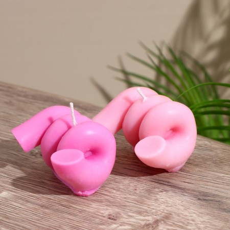 Candle "spring" 7.5x4x4 cm, soy wax mix-4