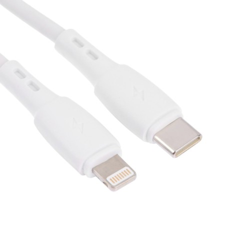 CARMEGA CAR-C-CL1M-WH, Lightning-Type-C, 3 A, 30 W, 1 m, white cable