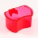 A bowl for birds with a mount to the rods 5x3.5 cm, red