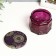 Bank for candles glass with a lid "Flower" violet, polyhedron 5x7x7 cm, mix