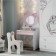 Set of children's kitten, 600x370x1120, white frame/pink