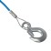 Torso towing cable, metal in PVC braid, 4m, 3 tons, 2 hooks