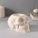 Skull candlestick 7*10cm white