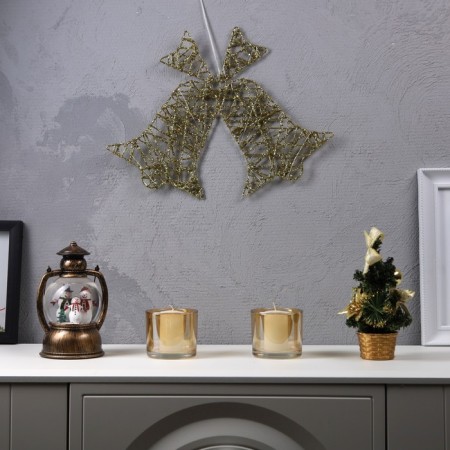 LED figure "Bells" 42.5 × 30 cm, metal, batteries AAX2 (not in the kit), glow warm white-1