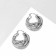 Earrings Metal "embossed" volumetric, silver color