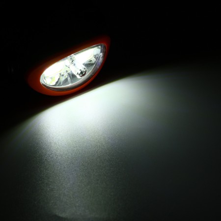 Battery -off flashlight, 5W, 1200 mAh, 120 lm, 2 modes, laser, 5 x 6.5 cm, red-5