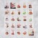 Set of stickers "behind a mug of tea", 6 x 7 cm, 50 pcs
