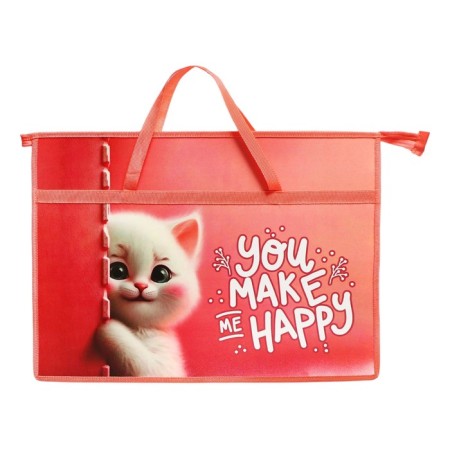 A3 folder with handles, plastic, lightning from above, 470 x 335 mm, PM-A3-26 "Fit Hide and Hide Seek" Pink-1