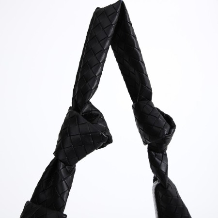 Shopper bag, outer pocket, black color-4