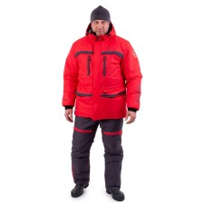 Winter costume for fishing Grayling sable, size 56-58, height 170-176 cm, color red graphite