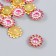 Decor for creativity Plastic "Fox Fuchsia Flower" set 12 pcs 1.4x1.4 cm