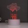 Sensor lamp "Four hearts" LED 7 USB colors/from BAT. White Risalux