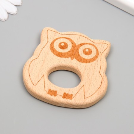 Decor for creativity wood "owl" 7.1x6.8 cm-1