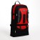 Tourist backpack on lightning, 4 external pockets, red/black color