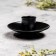 Lotus 2N candlestick Metal per 1 candle, 7.5x2.5 cm, black