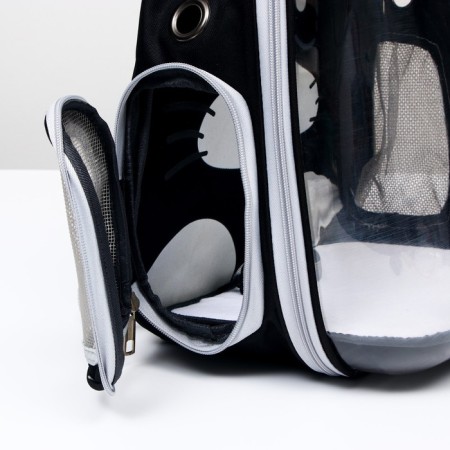A backpack for carrying animals "cat", transparent, 34 x 25 x 40 cm, black-4