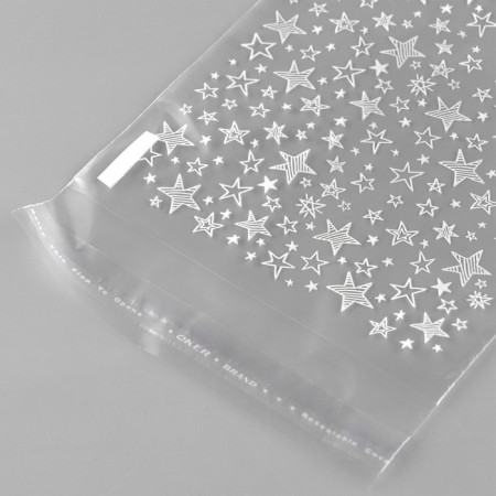 BOPP package with adhesive valve, gift packaging, “stars”, 12.5 x 13.5/3 cm-2