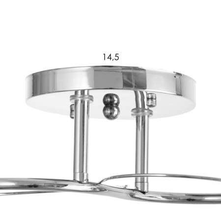 Causte "Poli" 2x60W E27 chrome 56x15x24cm-6