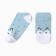 Women's socks shortened "owl", white/blue color, rr 23-25