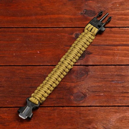 3B1 survival bracelet (paracord 2 m, whistle, fire), 25.5 × 2.5 cm, 3 m-1