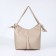 Luggage bag on lightning, 2 outer pockets, beige color