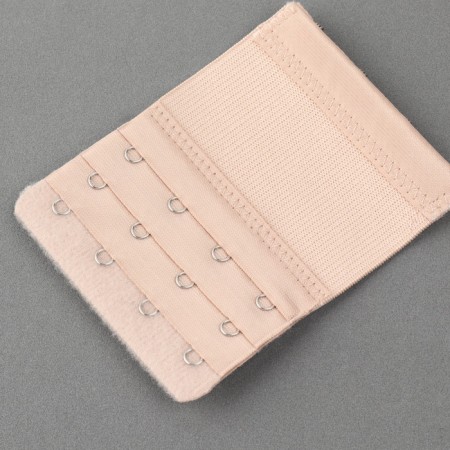 Brutter's-extension fastener, 3 rows, 4 hooks, 7.5 × 10 cm, 3 pcs, white/beige color/black-4