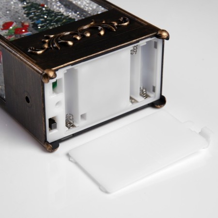 LED figure “Lantern with a Christmas tree” 10.2 × 23 × 5.8 cm, plastic, AAX3 batteries (not in the kit), USB, glow warm white-4