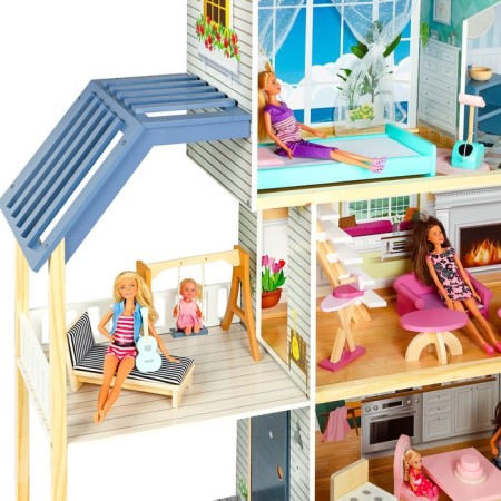 Duke Paramo Doll Wooden "Madelin Avenue", four -story, with furniture-7