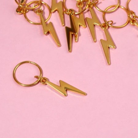 Hair piercing "Lightning", 4.1 × 1.3 cm, 10 pcs, golden color-2