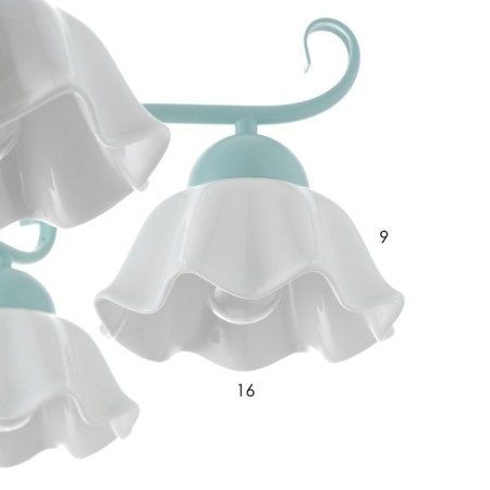 Luracia chandelier 6he27 40W green-white 77x77x37-72 cm Bayerlux-6