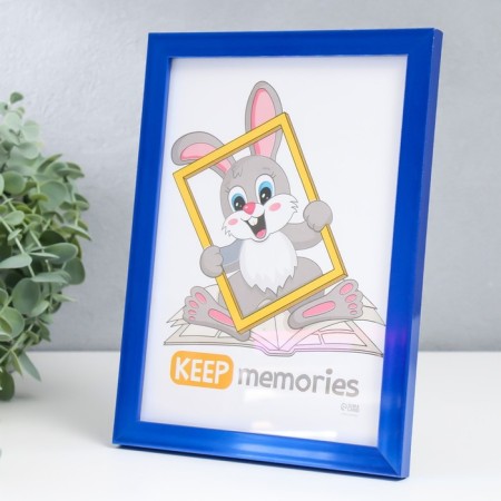 Photo frame Plastic "Format" 15x21 cm, blue metallic-1