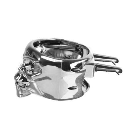 A cup holder in a deflector, automobile, skull, chrome-2