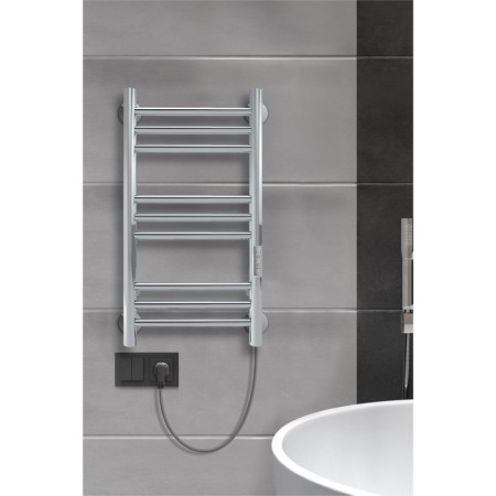 Electric towel Indigo Line Trinity, 700x300 mm, timer, hidden installation, chrome-2