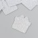 Decor "Gift" silver 4 cm set 5 pcs foam glitter