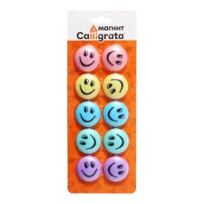 Set of magnets for boards D-3CM, 10 pieces, on a blister, pastel