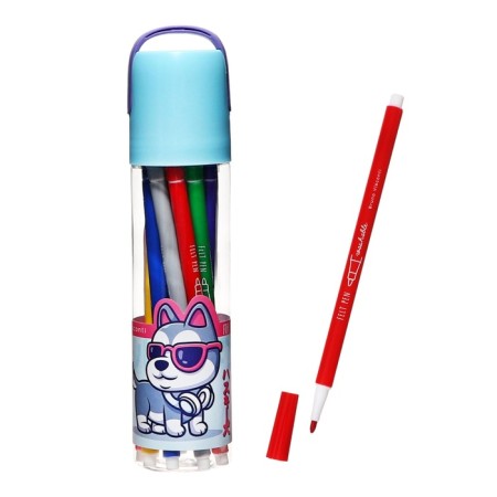 Flomasters 12 -cv BrunovisConti Kawai Animals, layer, circle, in the layer of tube