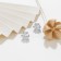 Earrings with rhinestones Xuping Cuts, white color in silver