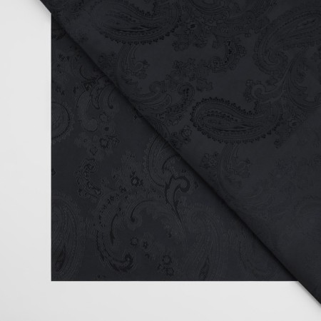 Lining fabric "cucumbers", 100 % polyester, 1 × 1.4 m, dark blue color-2