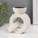 Gypsum candlestick, metal for 1 candle "ring" d = 3.8 cm 6x11x11.2 cm