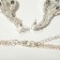 Set 2 objects: earrings, necklace "celebration" petals in 2 rows, the color of the rainbow-white in silver, 40 cm