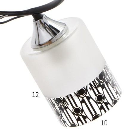 Chandelier gallop 890531 3x60W E27 black/matte white with black pattern-3