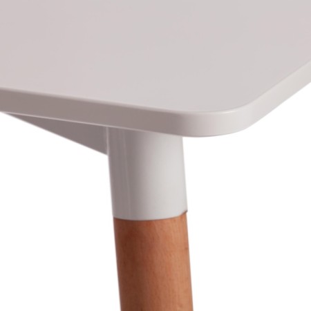 John table (Mod, T1003) MDF/tree, white/natural 80x80x75cm-3