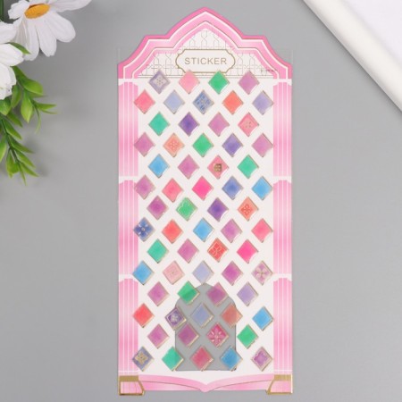 Stickers for creativity plastic "Multi -colored rhomba tiles" 9.3x20.4 cm