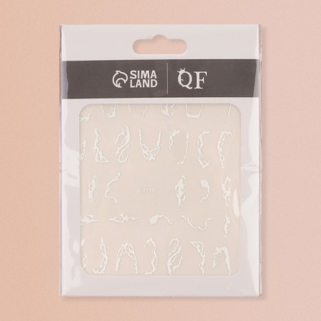 Nail stickers "veil", white color-2