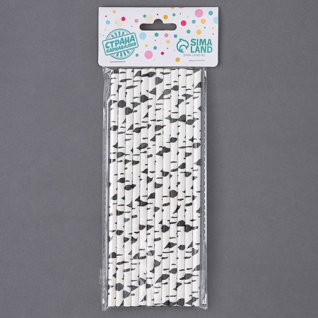 Pipe for the cocktail "Zebra", a set of 12 pcs.-4