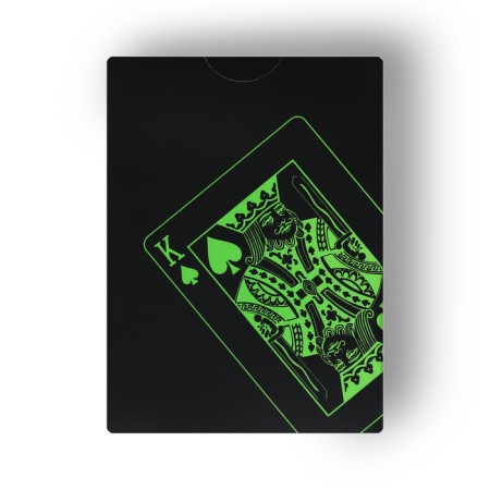 Plastic Plastic "Neon" cards, luminous, 30 μm, 8.8 x 6.3 cm, green-1