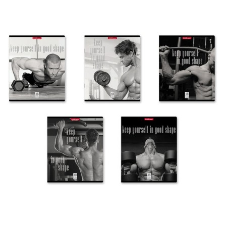 Notebook 48 sheets, A4 cage, Erichkrause, be in shape, mix